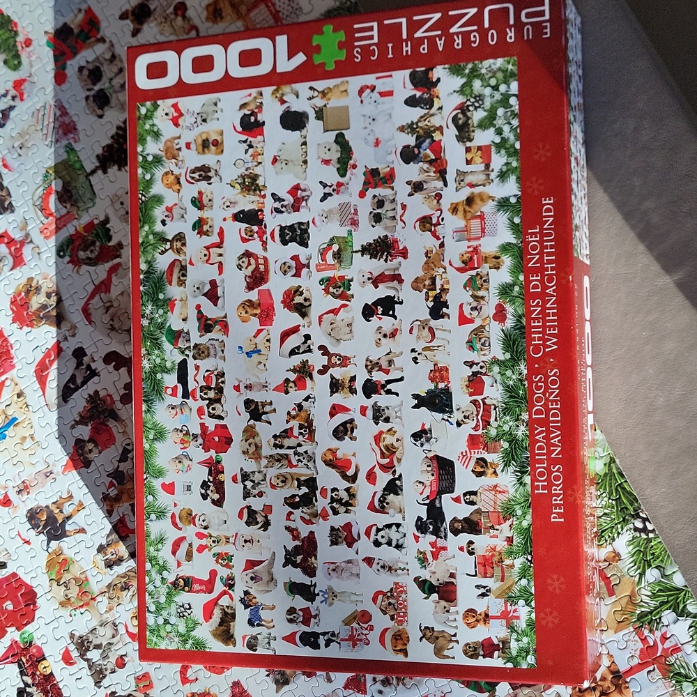 Holiday Dogs Christmas puzzle, 1000 pieces